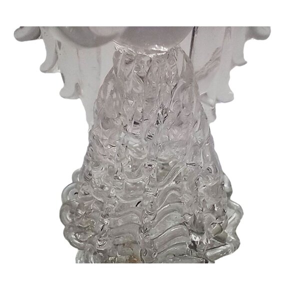 Glass Angel Figurine On Mirrored Base 2.75 Inch Tall Elegant Christmas Holiday - Picture 4 of 13